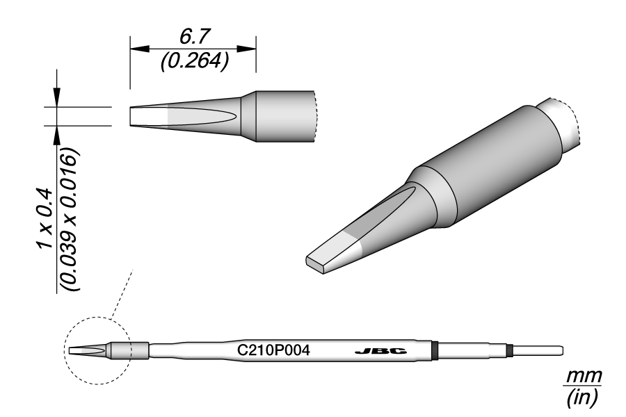 C210P004 - Chisel Cartridge 1 x 0.4